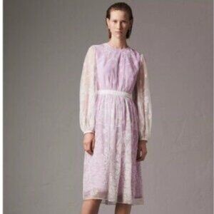 BURBERRY PINK LACE DRESS